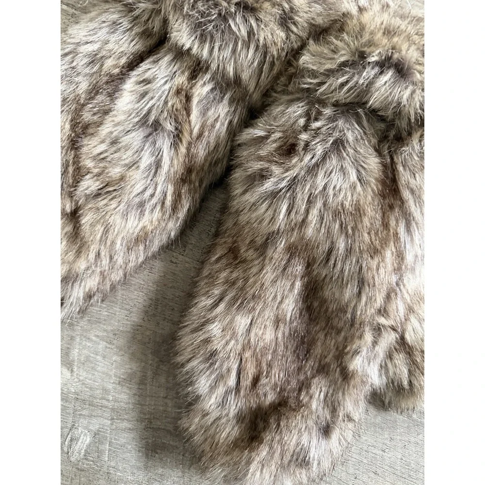 New Gloves Winter Faux Rabbit Fur Mittens Furry Fluffy Warm Sports Women's OS